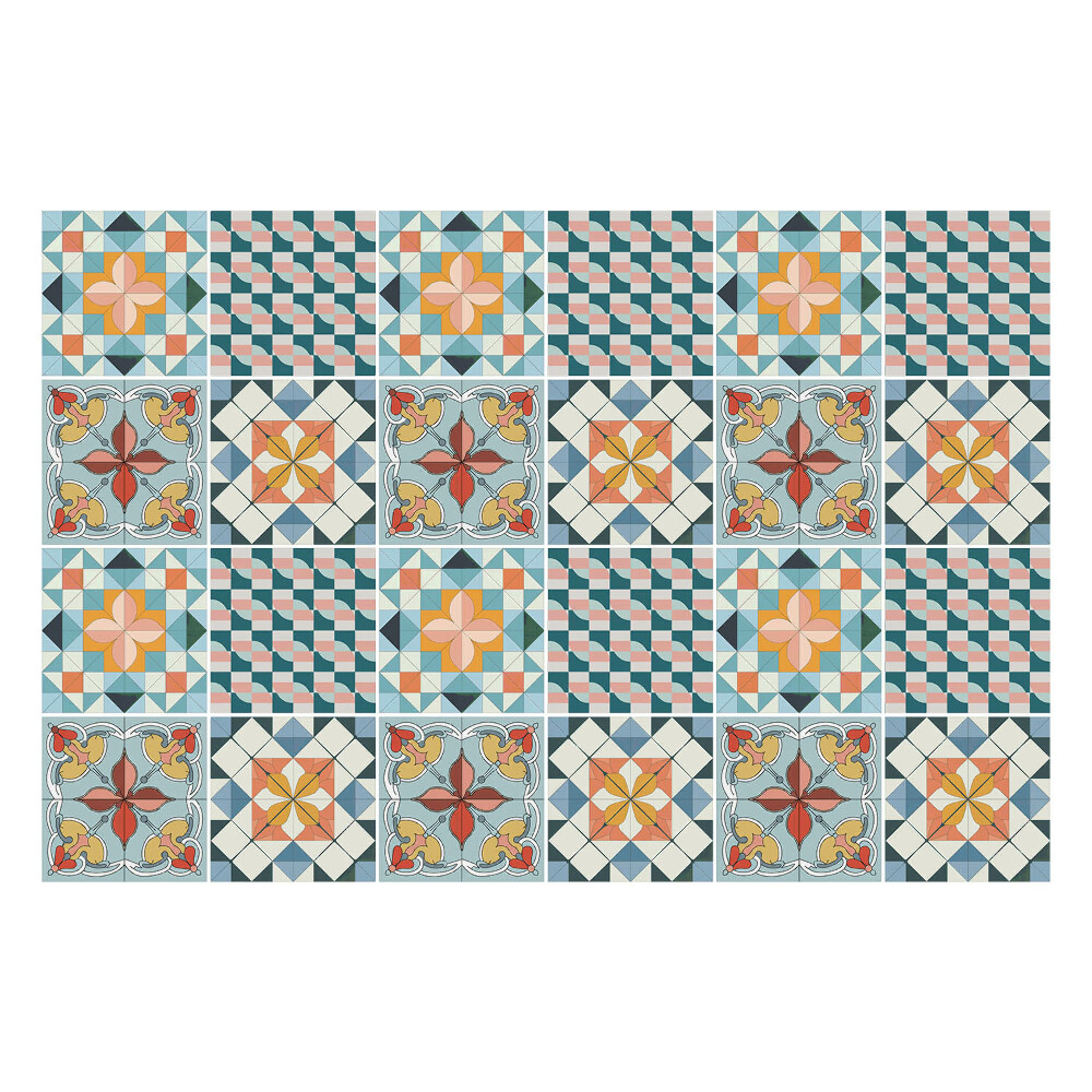 Öntapadós csempe matrica Pasztell design