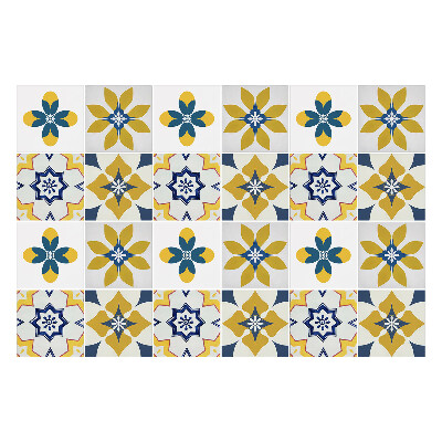 Öntapadós csempe matrica Virágos pasztell motívumok