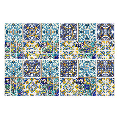 Öntapadós csempe matrica Retro csempe kompozíció