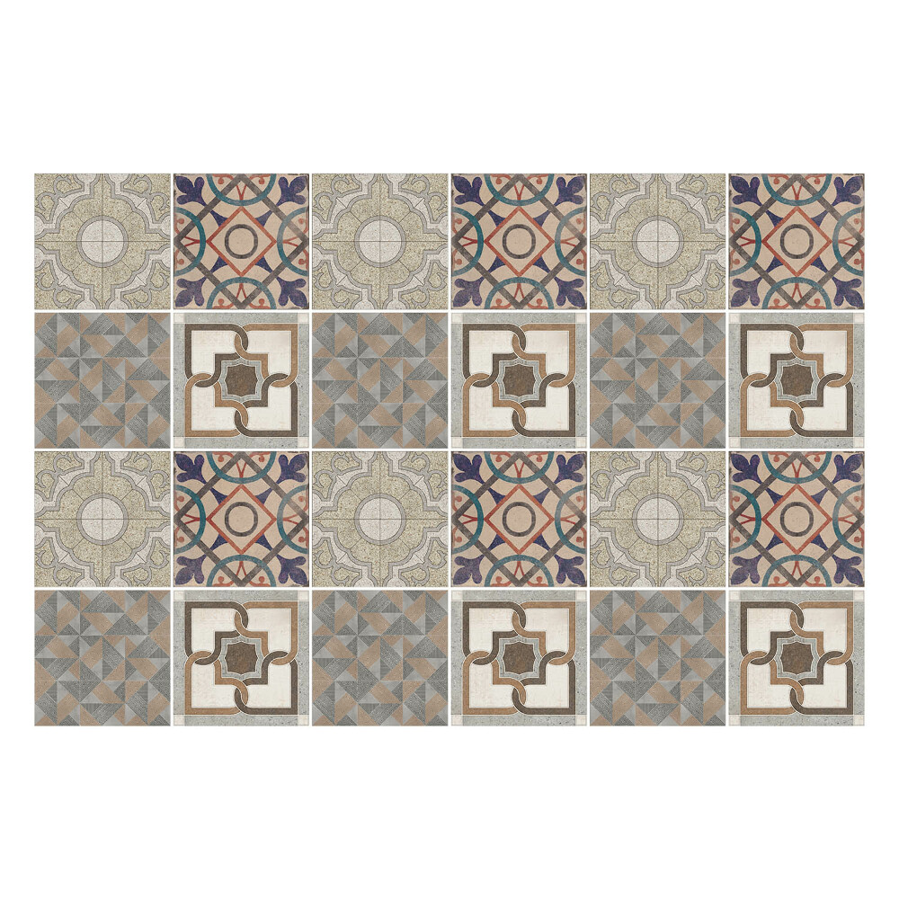 Öntapadós csempe matrica Ősi csempék mozaikja