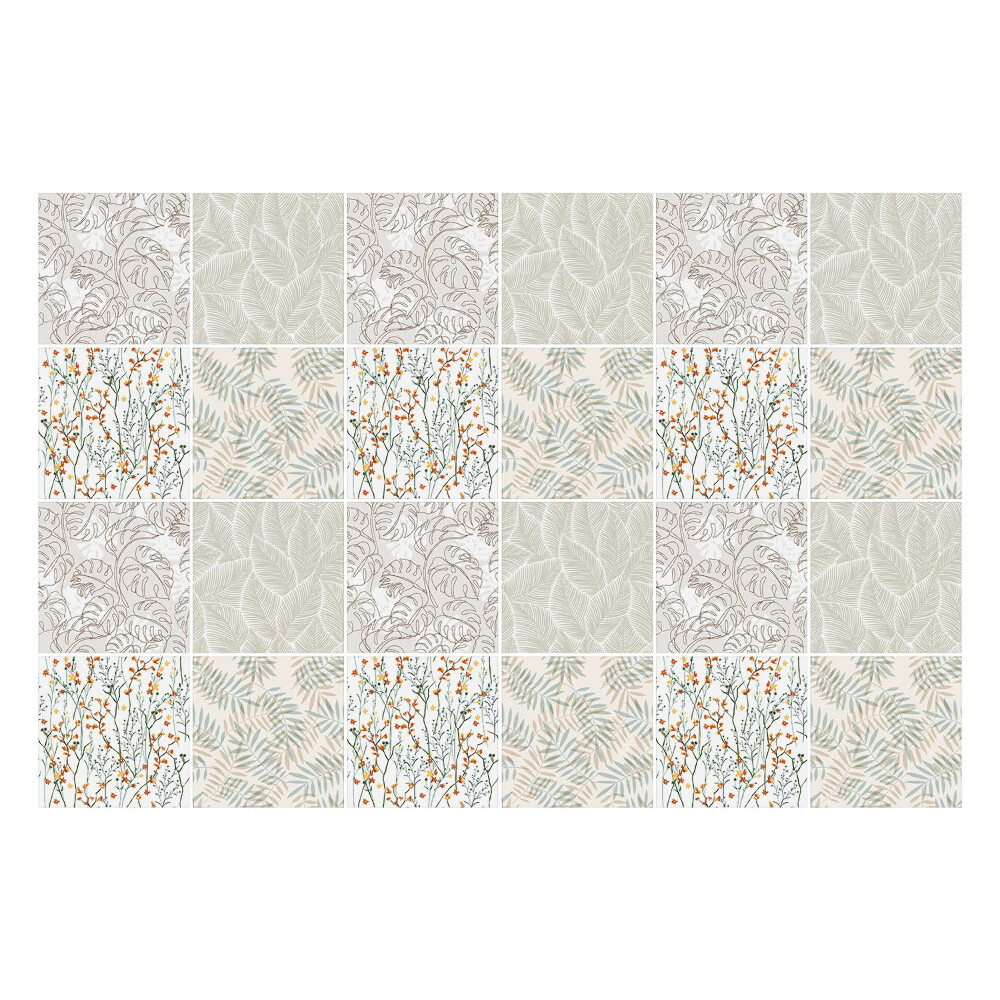 Öntapadós csempe matrica Növényi levél motívumok