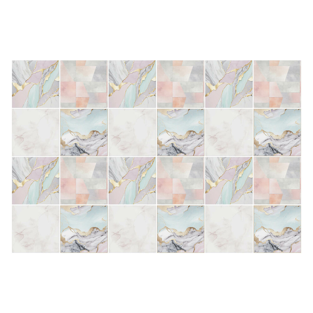 Öntapadós csempe matrica Pasztell márványok