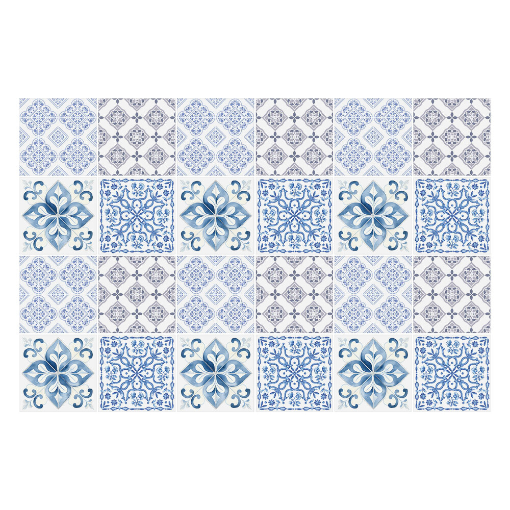 Csempe matrica Virágdíszek elrendezésben