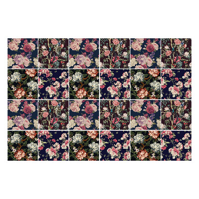 Csempe matrica Különféle virágok