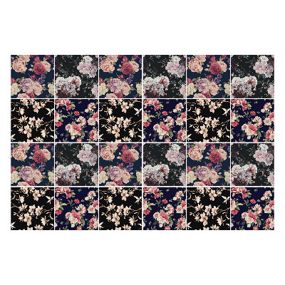 Öntapadós csempe matrica Virág kompozíciók