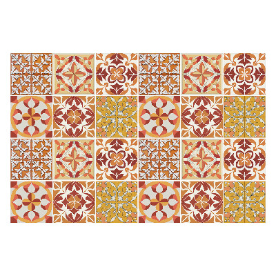 Öntapadós csempe matrica Virágos motívumok mozaikban