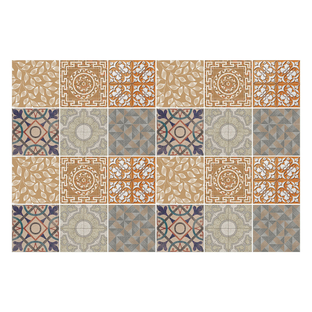 Öntapadós csempe matrica Régi mozaik csempe