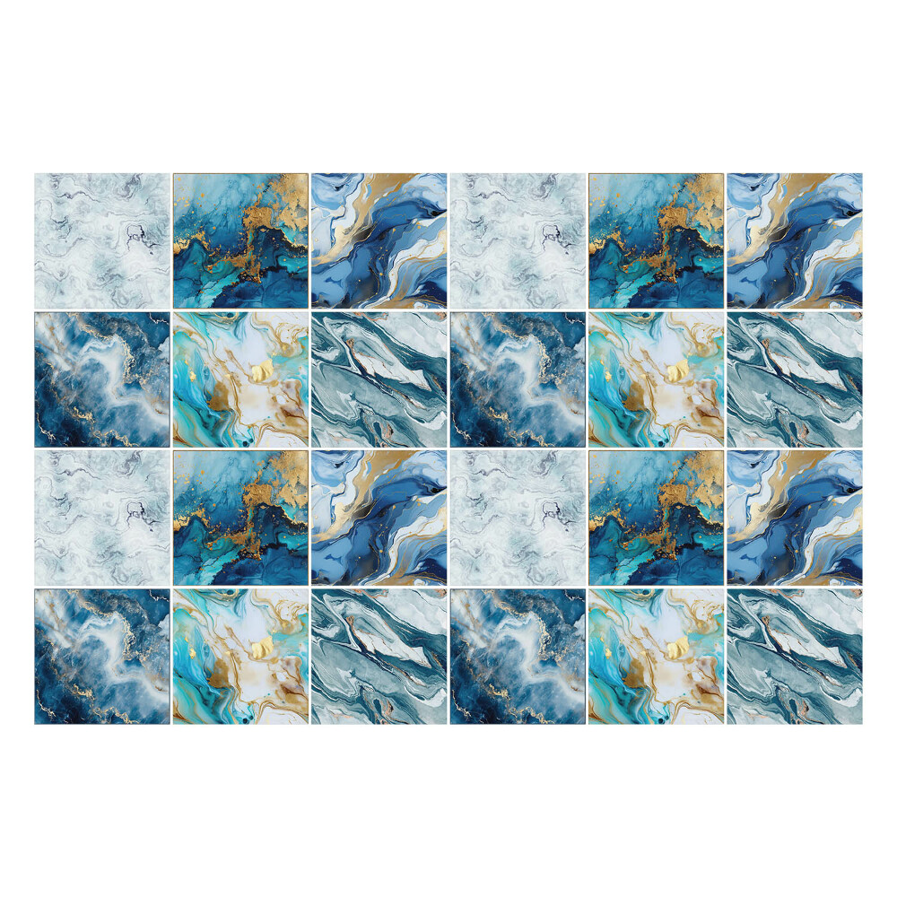 Öntapadós csempe matrica Absztrakt kék foltok