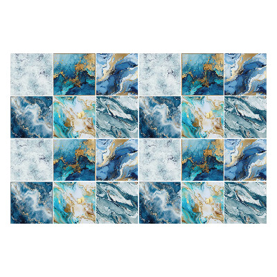 Öntapadós csempe matrica Absztrakt kék foltok