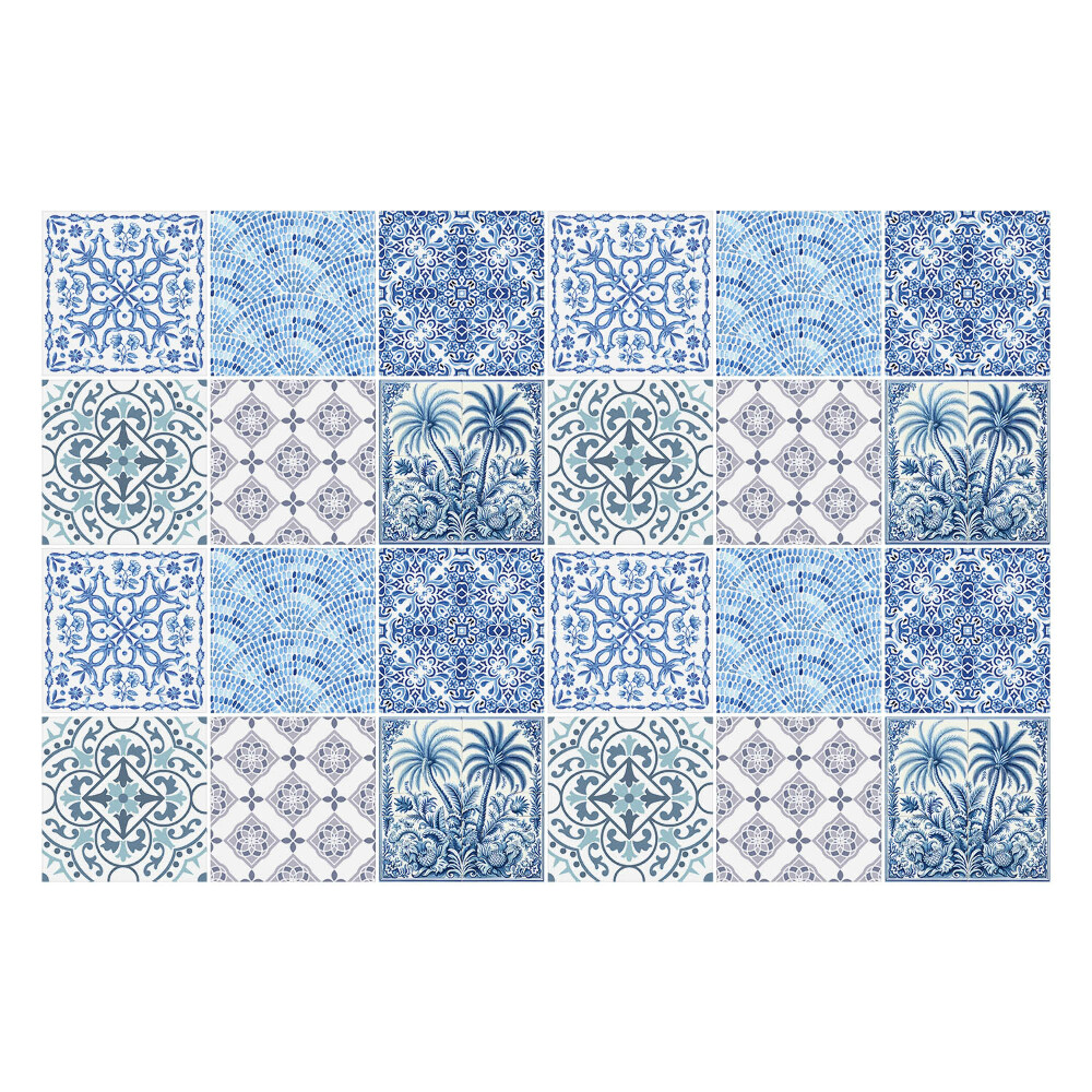 Öntapadós csempe matrica Klasszikus csempe díszekkel