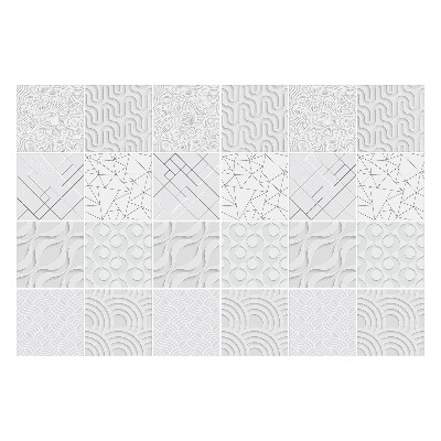 Csempe matrica Absztrakt 3D vonalak és hullámok