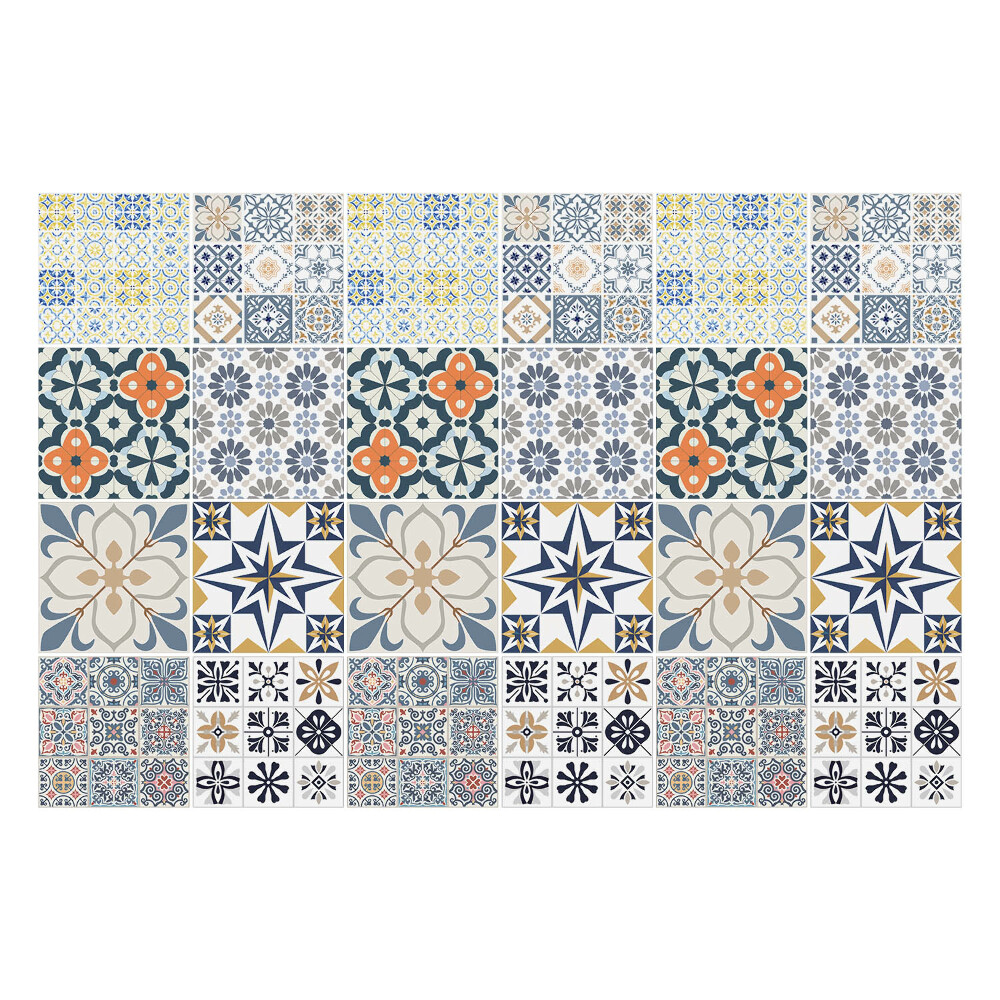 Öntapadós csempe matrica Gazdagon díszített mozaik