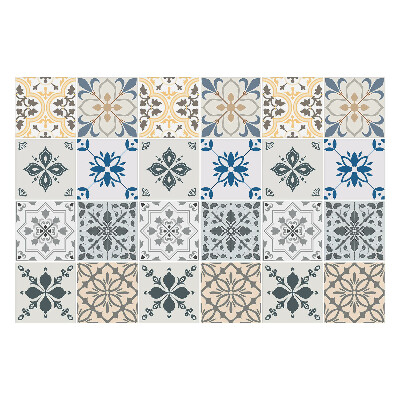 Öntapadós csempe matrica Virágos motívumok mozaikban