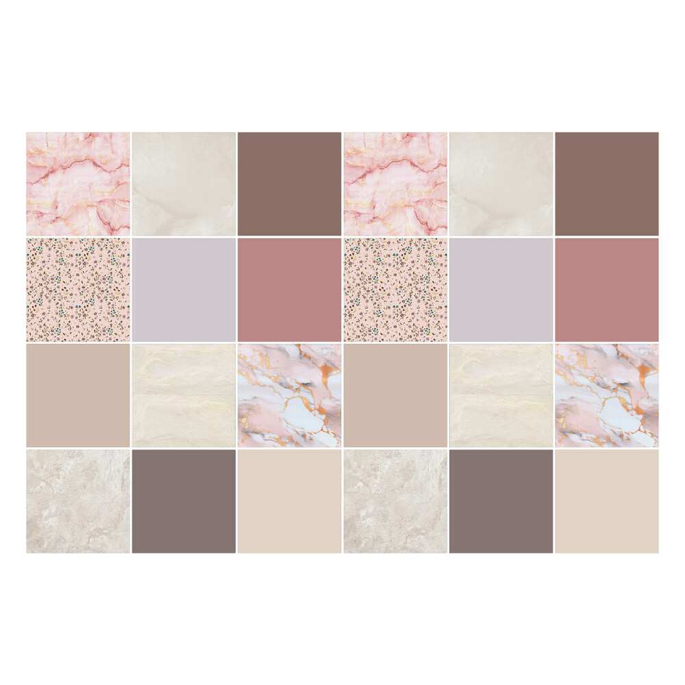 Öntapadós csempe matrica Mozaik különböző textúrákkal