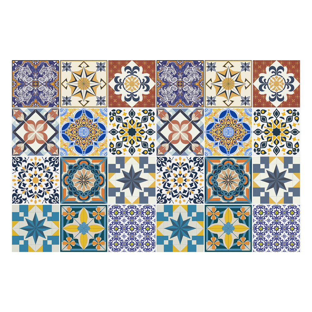 Öntapadós csempe matrica Csempe díszítő motívumokkal