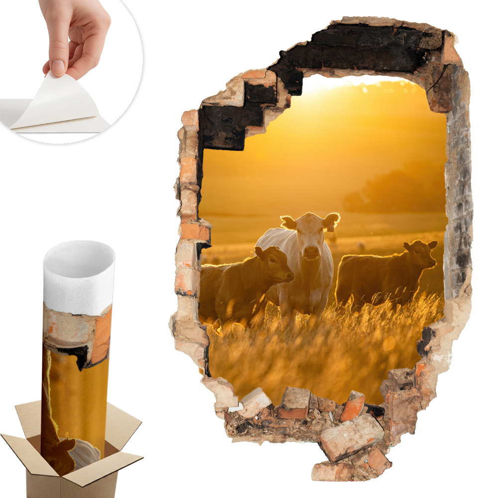 Falmatrica lyuk a falon 66x100 Vidéki táj