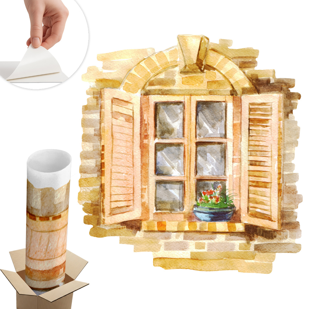 Dekoratív ablak falmatrica 93x100 Idilli ablak