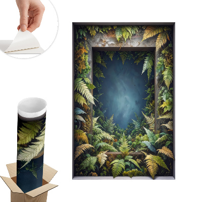 Dekoratív ablak falmatrica 65x100 Természetes harmónia