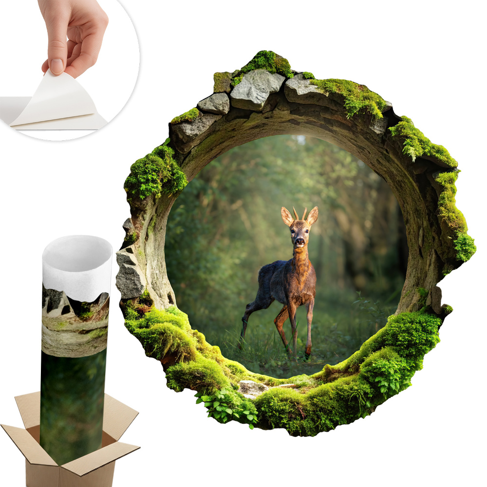 Falmatrica lyuk a falon 93x100 Erdei idill