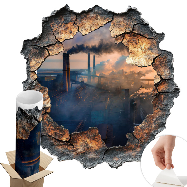 Falmatrica lyuk a falon 125x130 Ipari táj