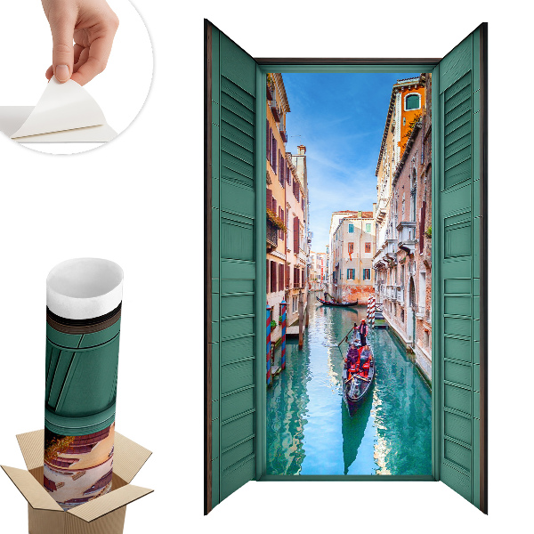 Dekoratív ablak falmatrica 75x130 Egy festői csatorna