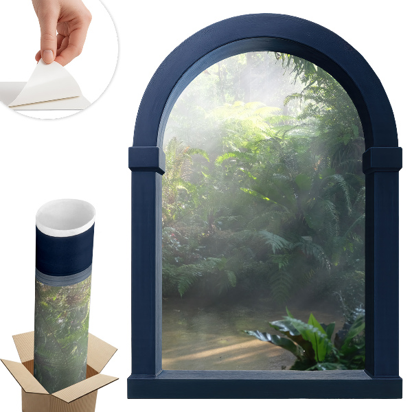 Dekoratív ablak falmatrica 93x130 Titokzatos dzsungel