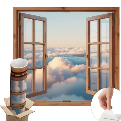 Dekoratív ablak falmatrica 130x121 Az ég felhői