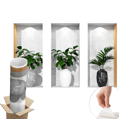 3d hatású falmatrica 130x81 Növényfülkék