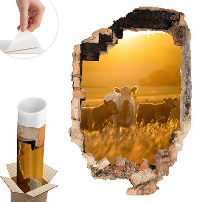 3D falmatrica lyuk 40x60 Vidéki táj