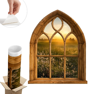 3d ablak falmatrica 48x60 Ablak tájkép