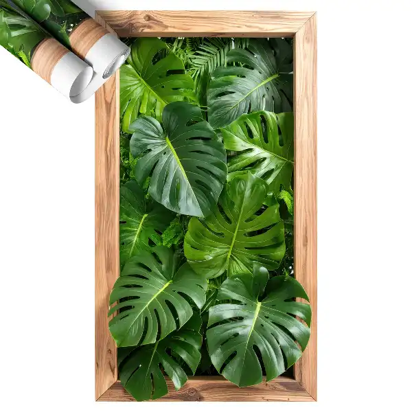 3d ablak falmatrica 34x60 Szörnyeteg levelek
