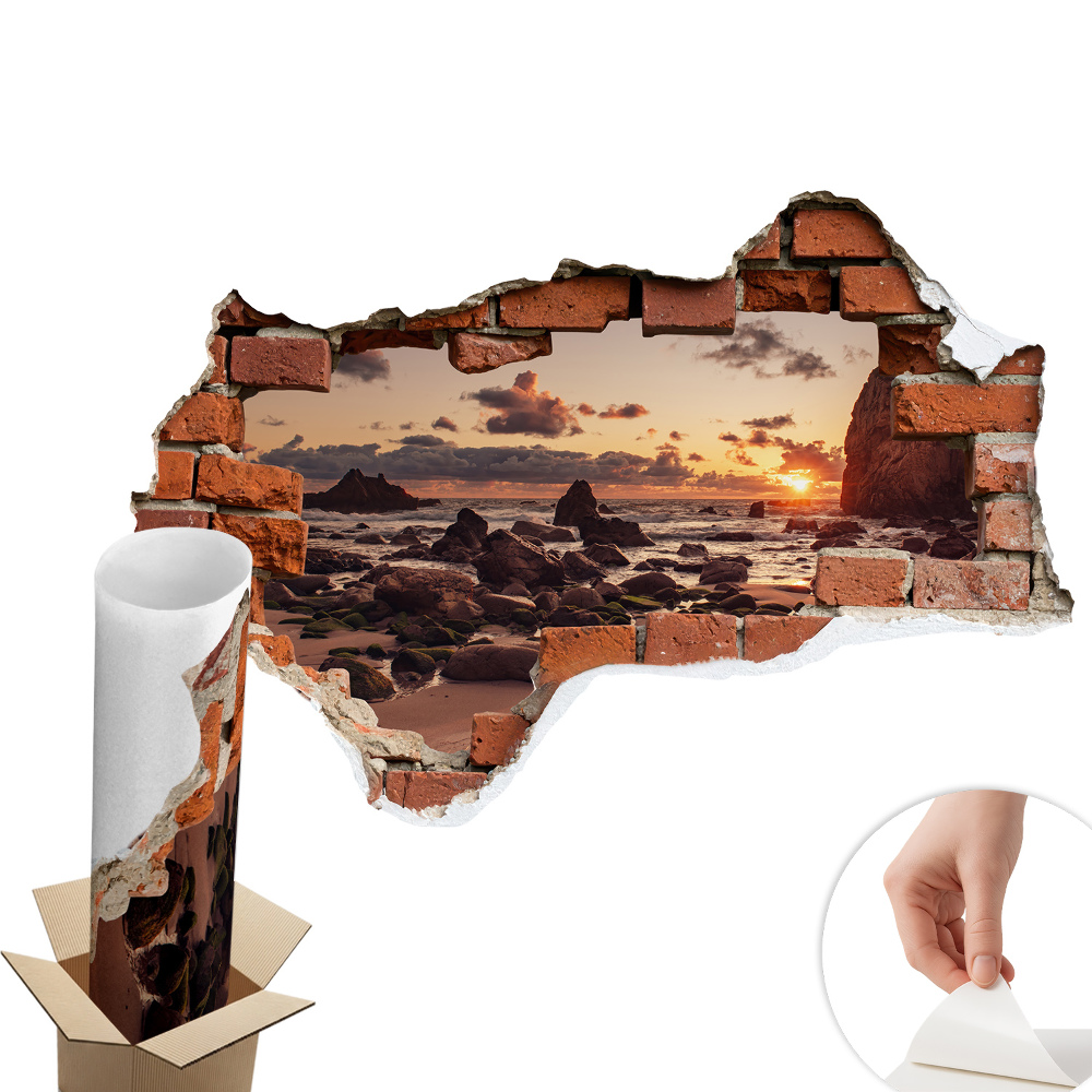 3D falmatrica lyuk 60x40 Az álmok partja