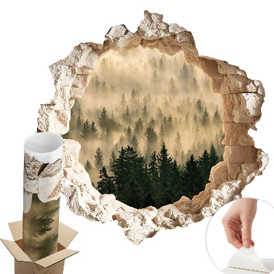 3D falmatrica lyuk 60x58 Misztikus erdő