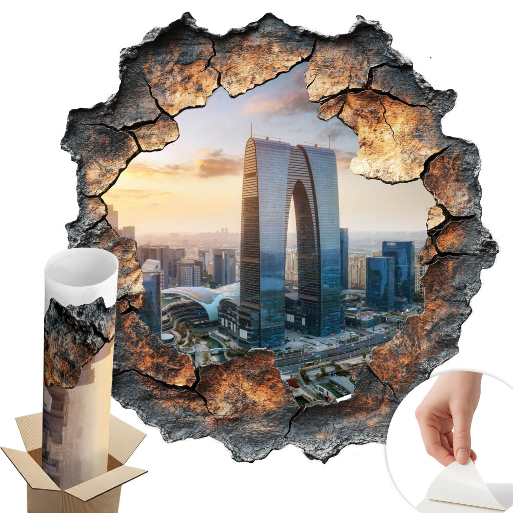 3D falmatrica lyuk 77x80 A jövő városa