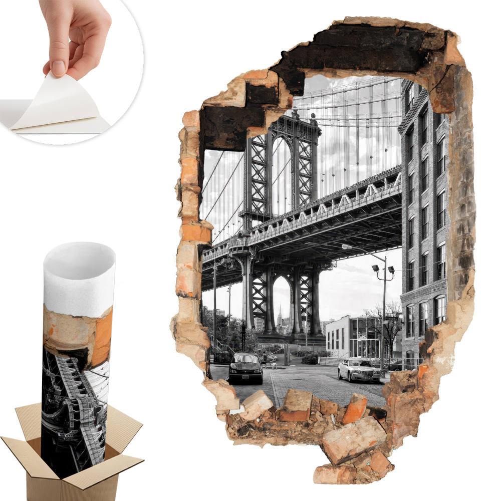 3D falmatrica lyuk 53x80 Városi tájkép