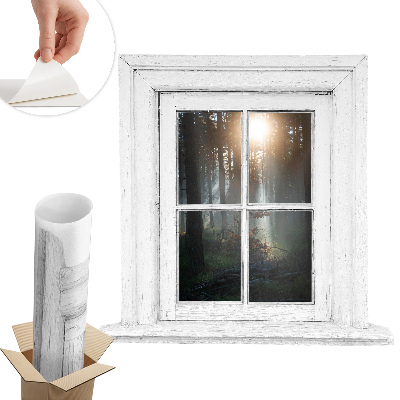 3d ablak falmatrica 82x80 Erdőablak