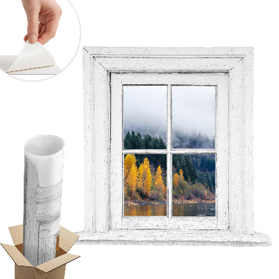 3d ablak falmatrica 82x80 Ablak tájkép