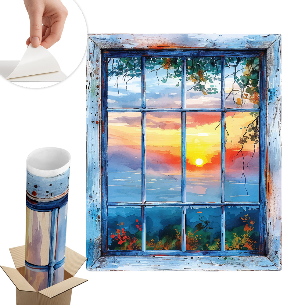 3d ablak falmatrica 66x80 Nyugati ablak