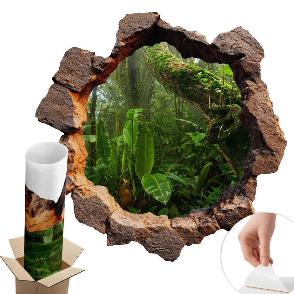 3D falmatrica lyuk 80x79 Zöld csoda