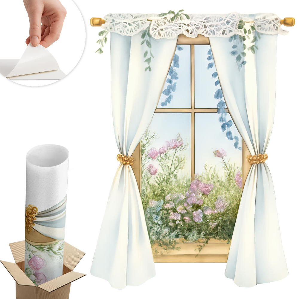 3d ablak falmatrica 58x80 Függönyök kilátással