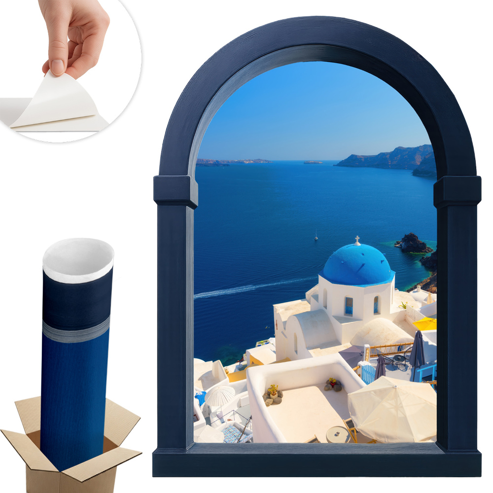 3d ablak falmatrica 57x80 Mediterrán kilátás