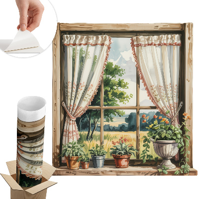 3d ablak falmatrica 78x80 Idilli ablak