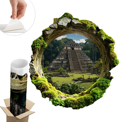 3D falmatrica lyuk 74x80 Trópusi táj