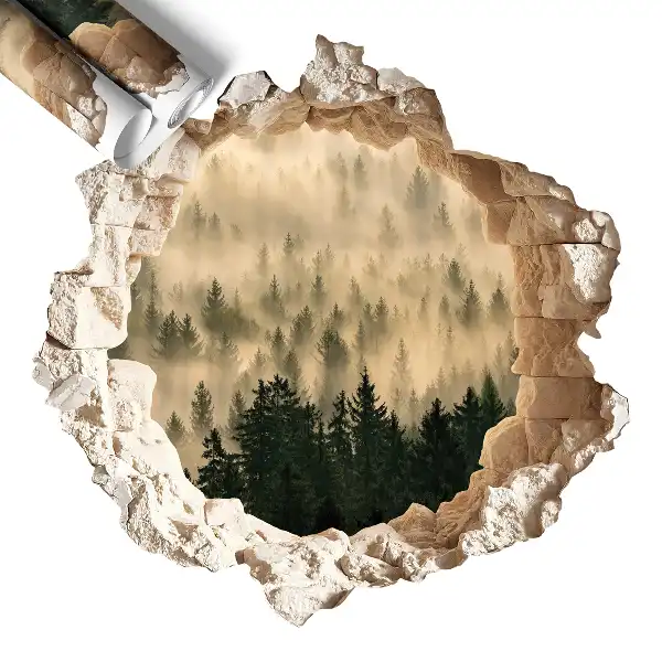 3D falmatrica lyuk 80x78 Misztikus erdő