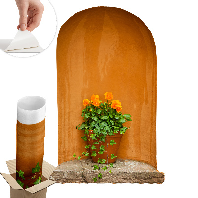 Öntapadós 3d falmatrica 52x80 Virágok egy cserépben