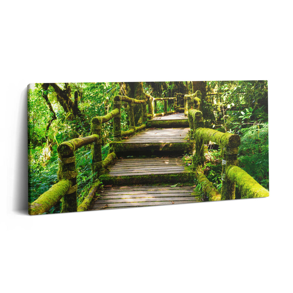 Vászonfotó 100x50 Fából készült gyaloghíd - agroturizmus