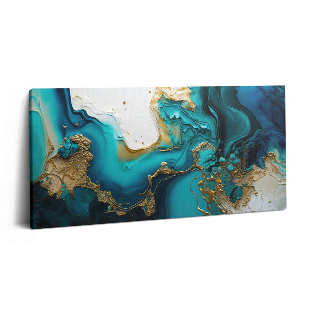 Vászonfotó 100x50 Türkiz absztrakció