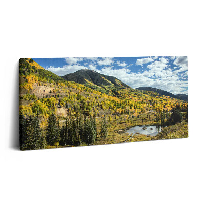 Vászonfotó 100x50 Tájkép hegyi növényzettel