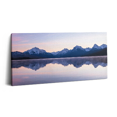 Vászonfotó 100x50 Hegyek tükröződése a vízben