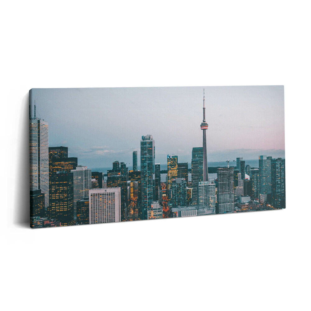 Vászonfotó 100x50 Városi panoráma este